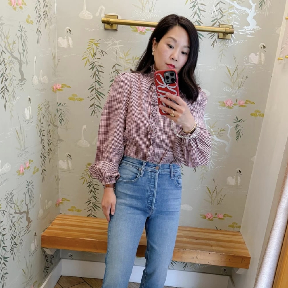❌SOLD❌ Boutique Ruffle Gingham Blouse